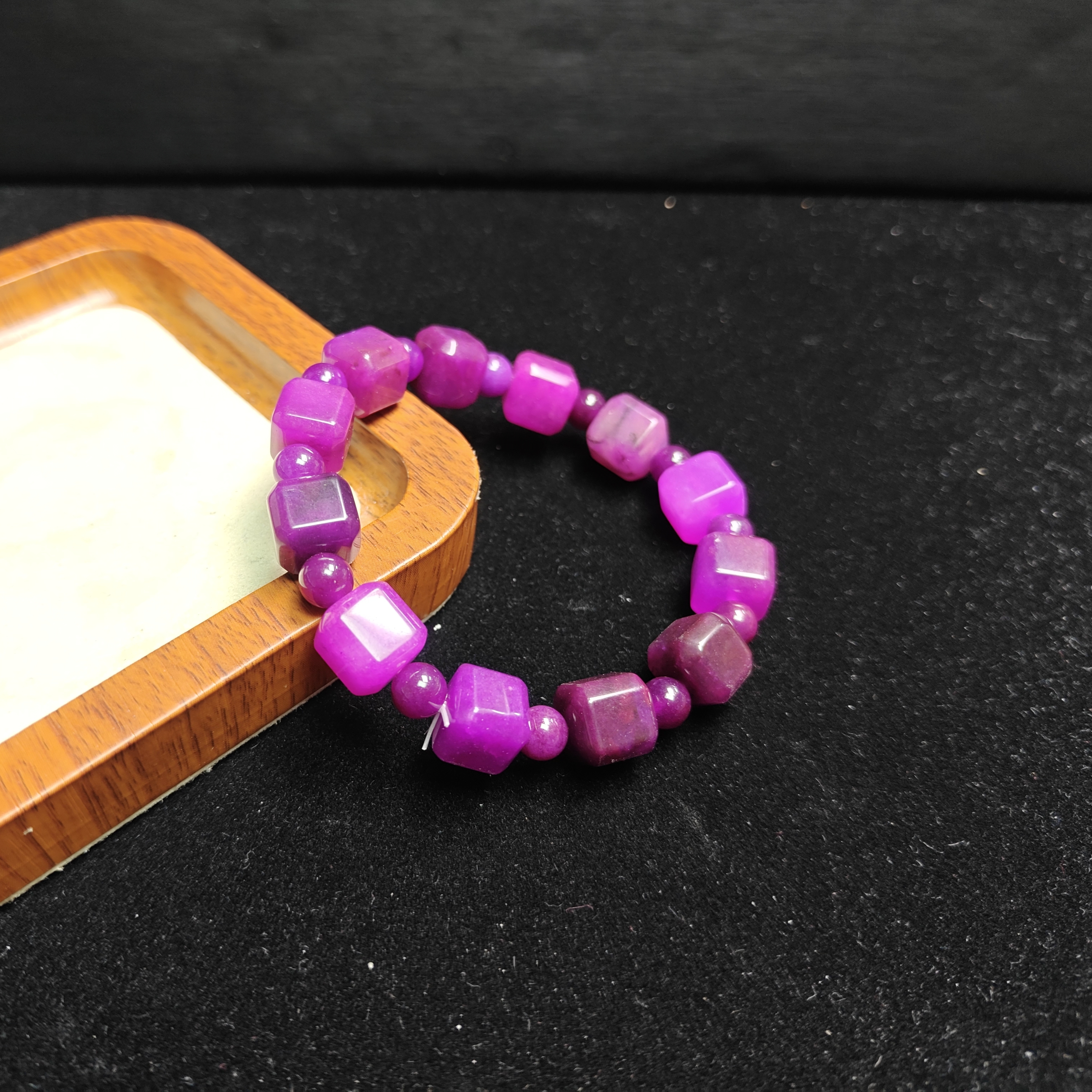 [停业清货]南非紫杉醇玉化紫10m方糖手串-132-多样性发一