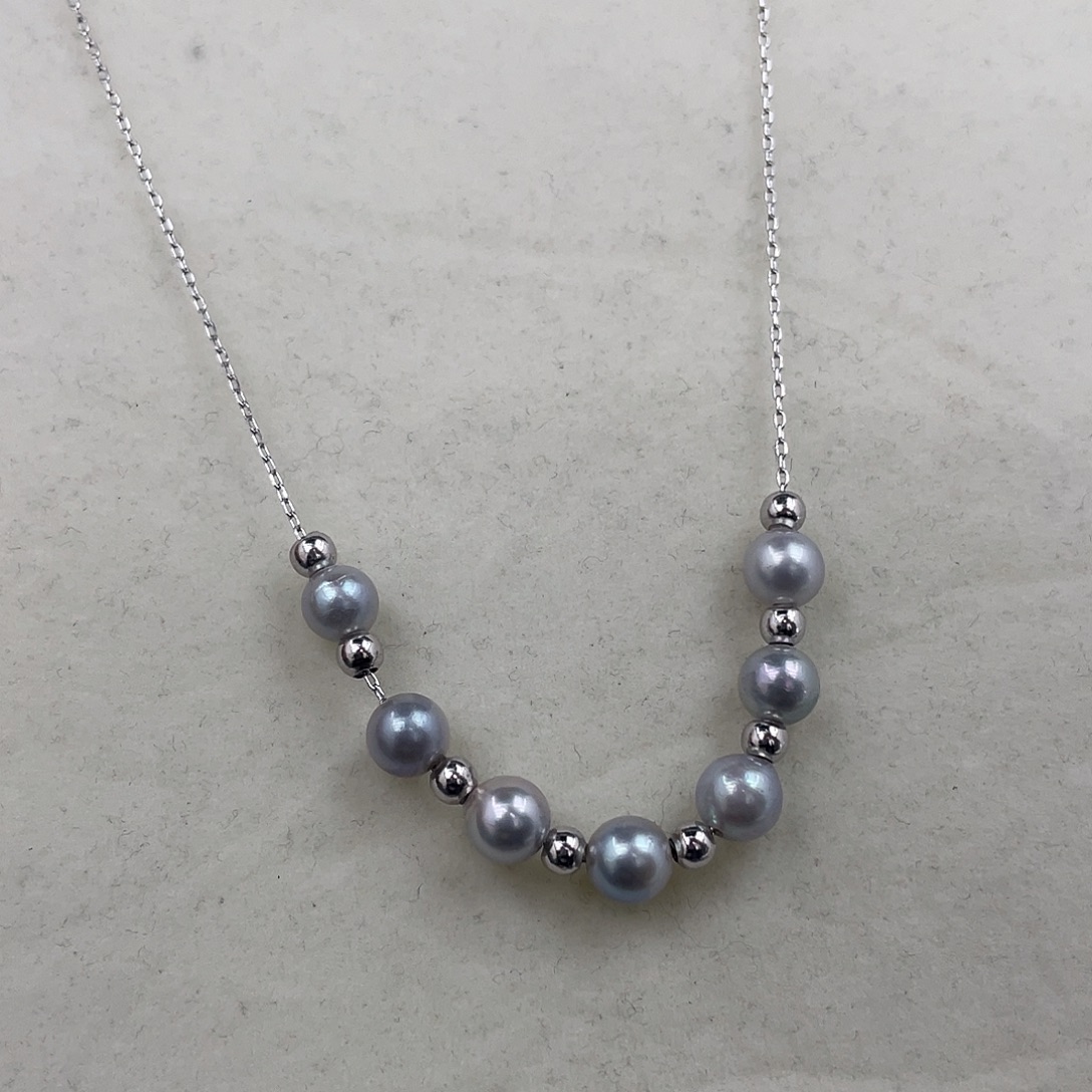 海水珍珠银S925镶嵌颈饰