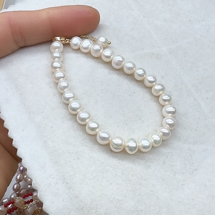 淡水珍珠甜美银S925镶嵌