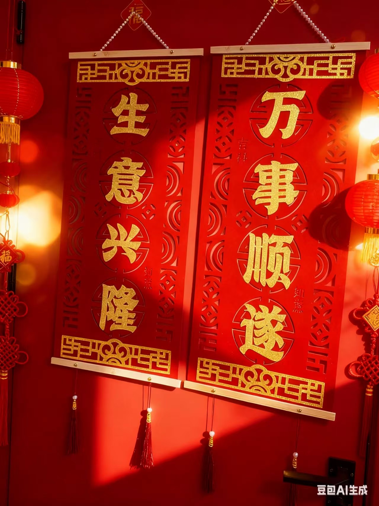 2026年生意兴隆对联 招财 做生意 店铺新中式 大款70cm