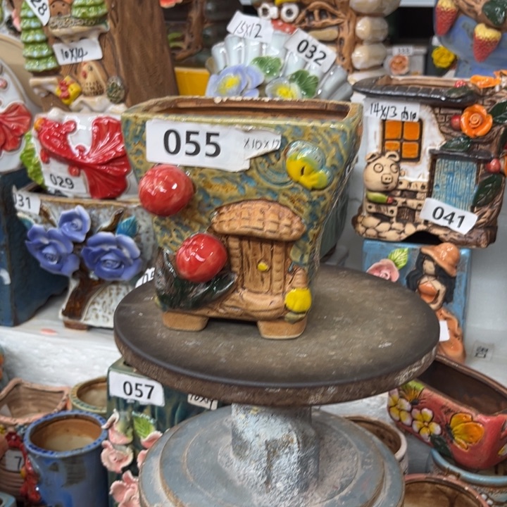 紫砂花盆粗陶材质多肉花盆