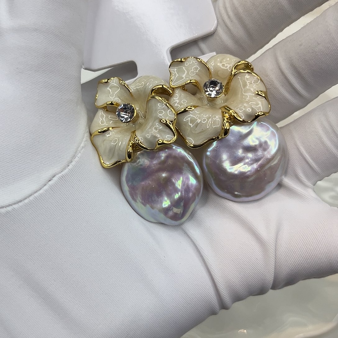 耳饰淡水珍珠合金