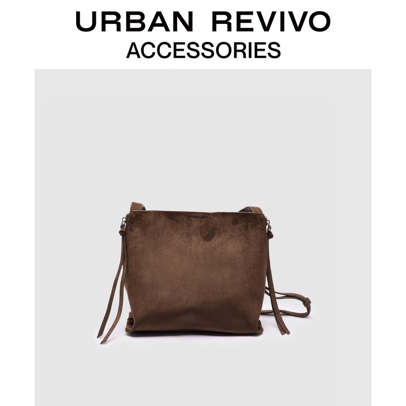 URBAN REVIVO2025秋季新款女士流光风手提斜挎包UAWB50215