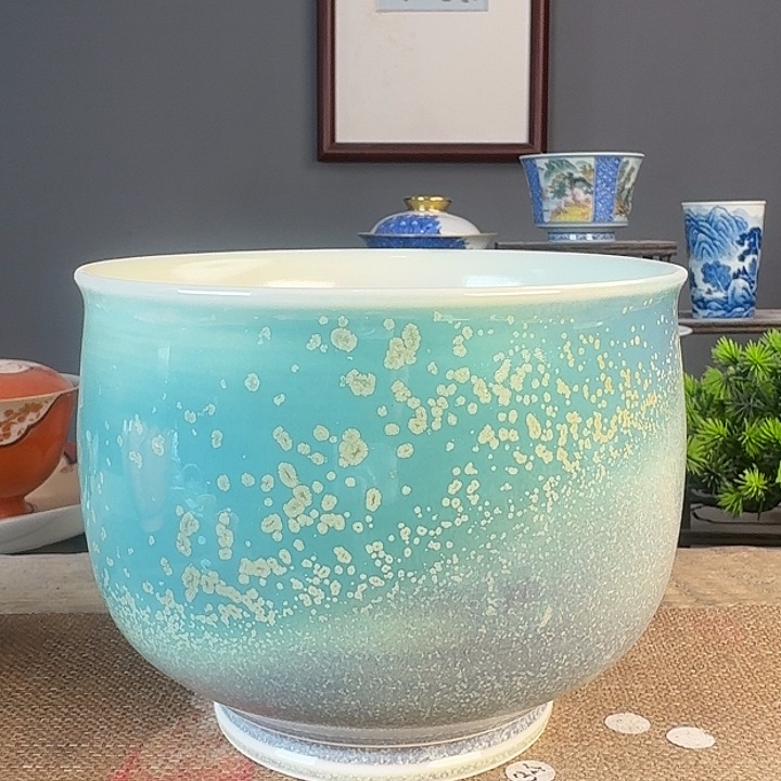 摆件景德柴烧多人茶杯