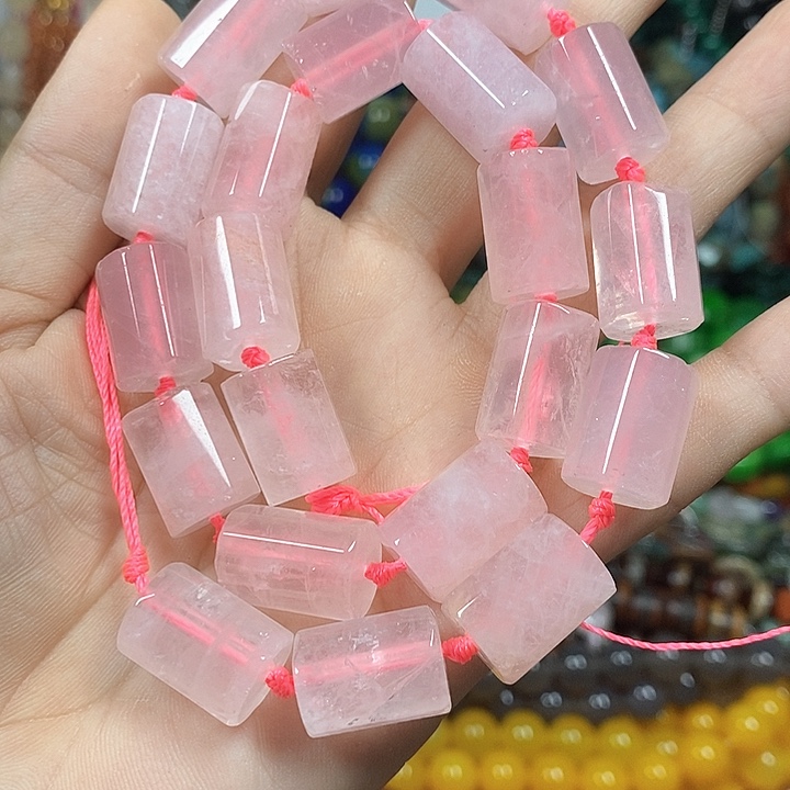 玛瑙/玉髓未镶嵌珠宝半成品天然粉晶卡11.5*16mm