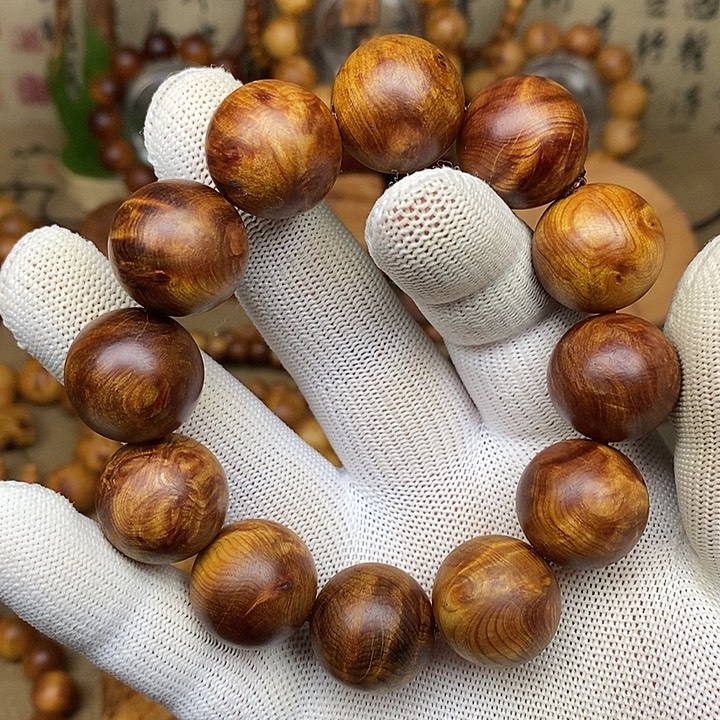 李***明手串/手链柏木（崖柏）火焰纹2.0手串
