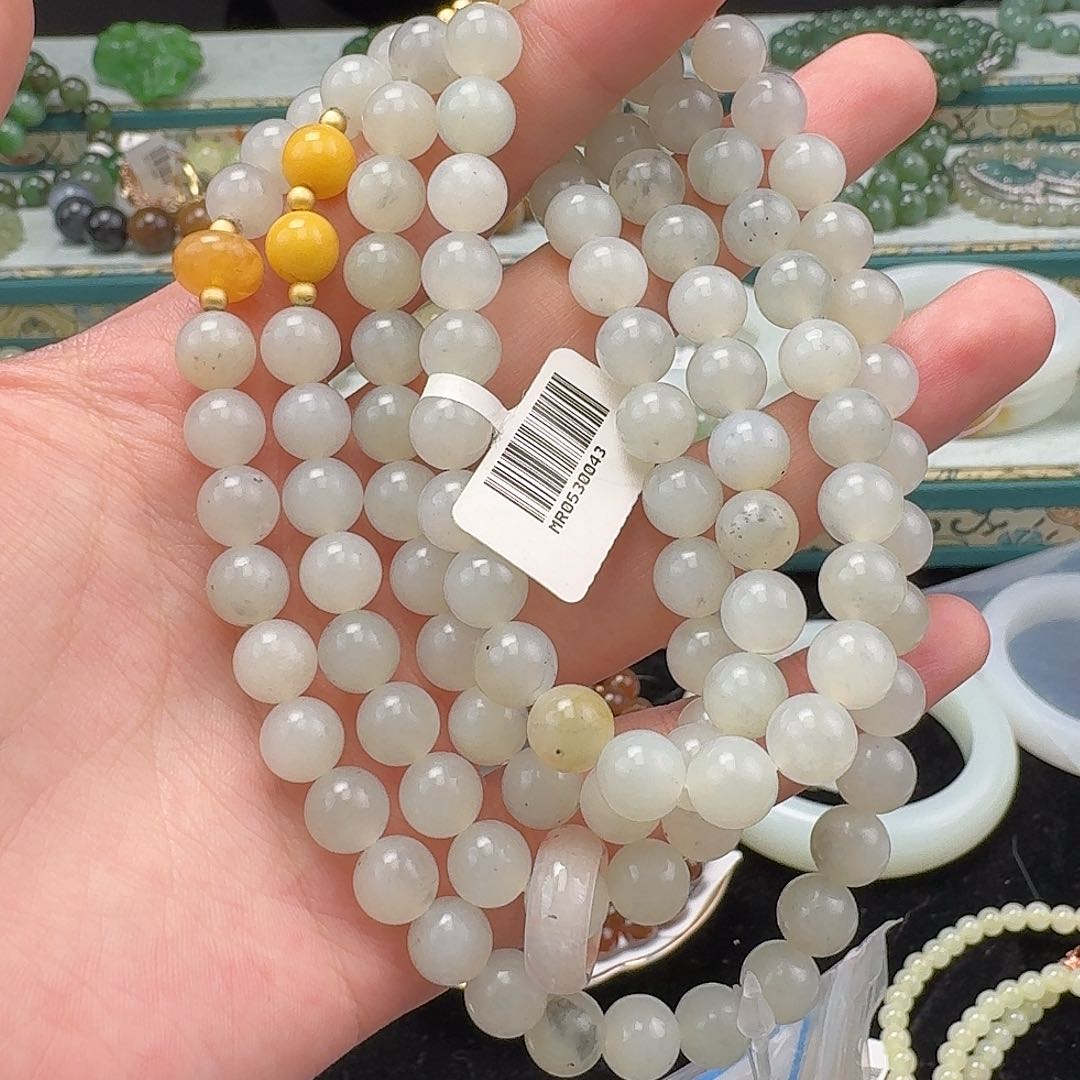 和田玉手串未镶嵌