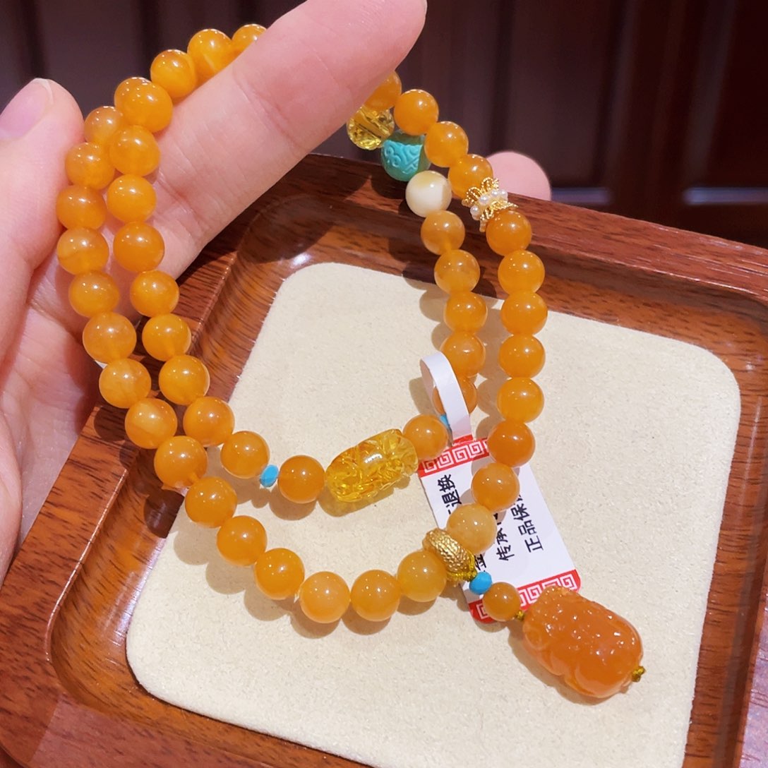 蜜蜡手链未镶嵌手串