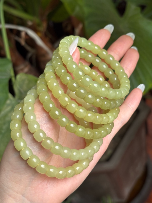 062601WM和田玉黄口直切手串约8mm多样性发其一