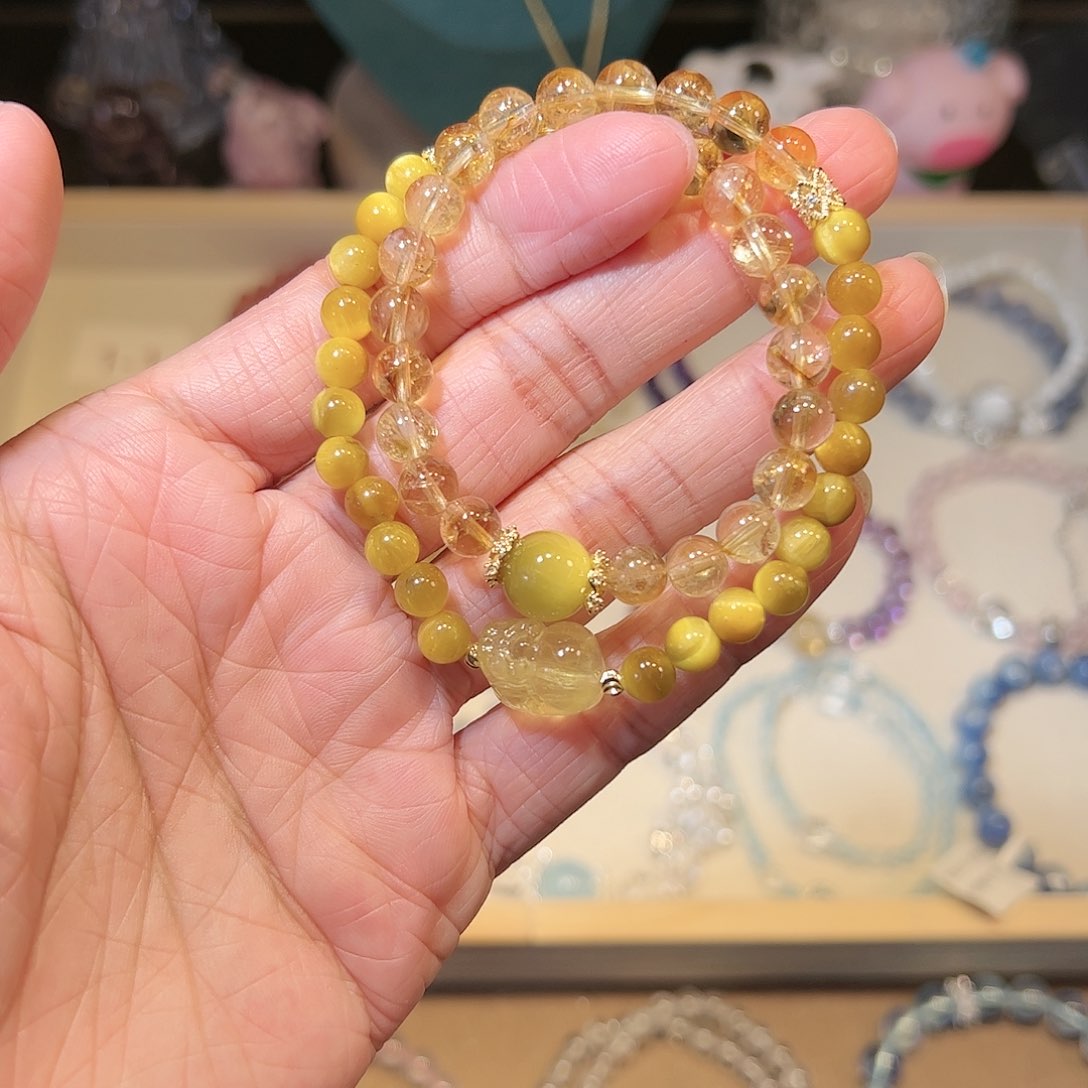 水晶手链未镶嵌金霸