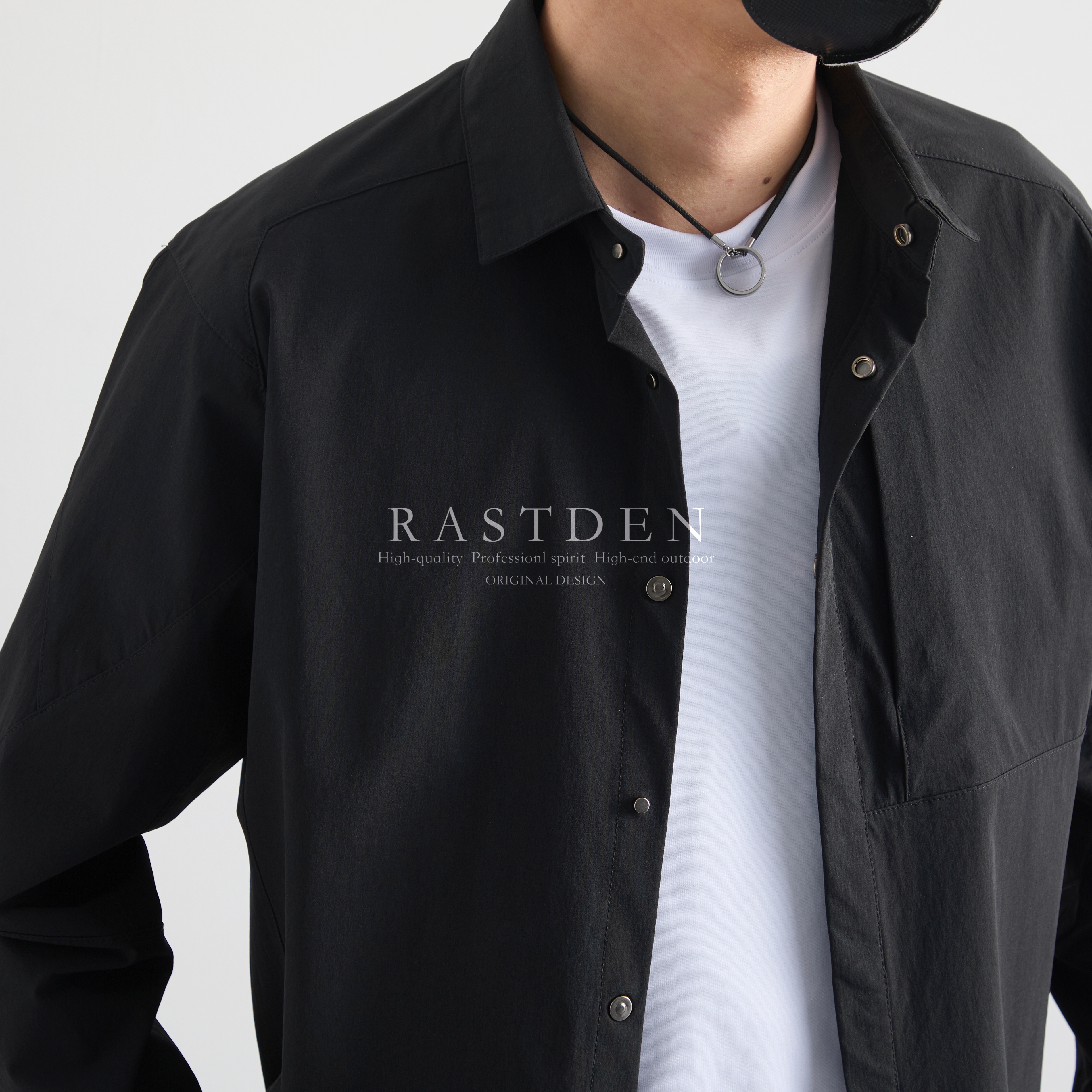 镇店春秋男士商务休闲衬衣式夹克户外三防软壳衣翻领防晒外套衬衫