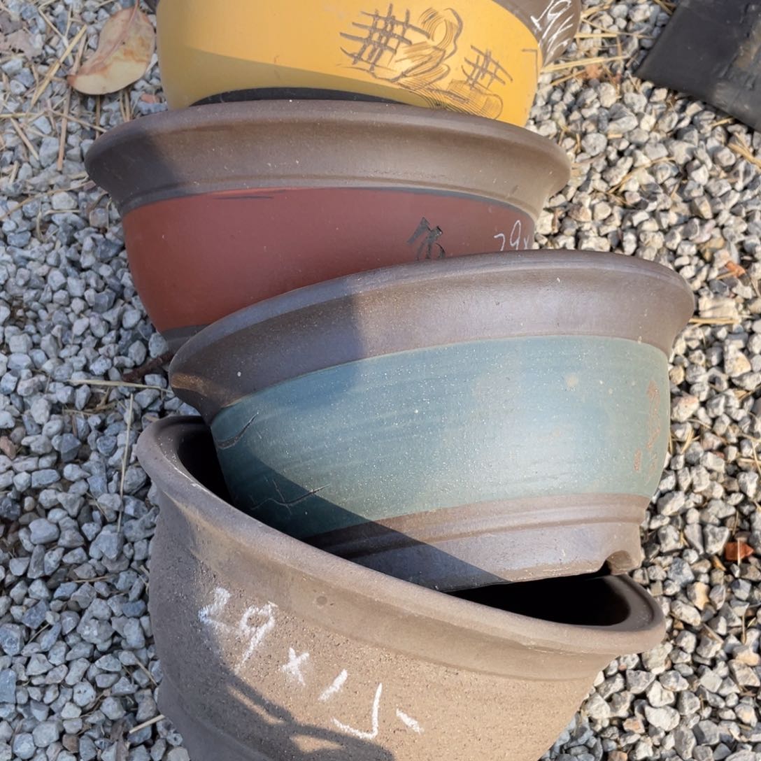 紫砂29*15碗盆一组4只