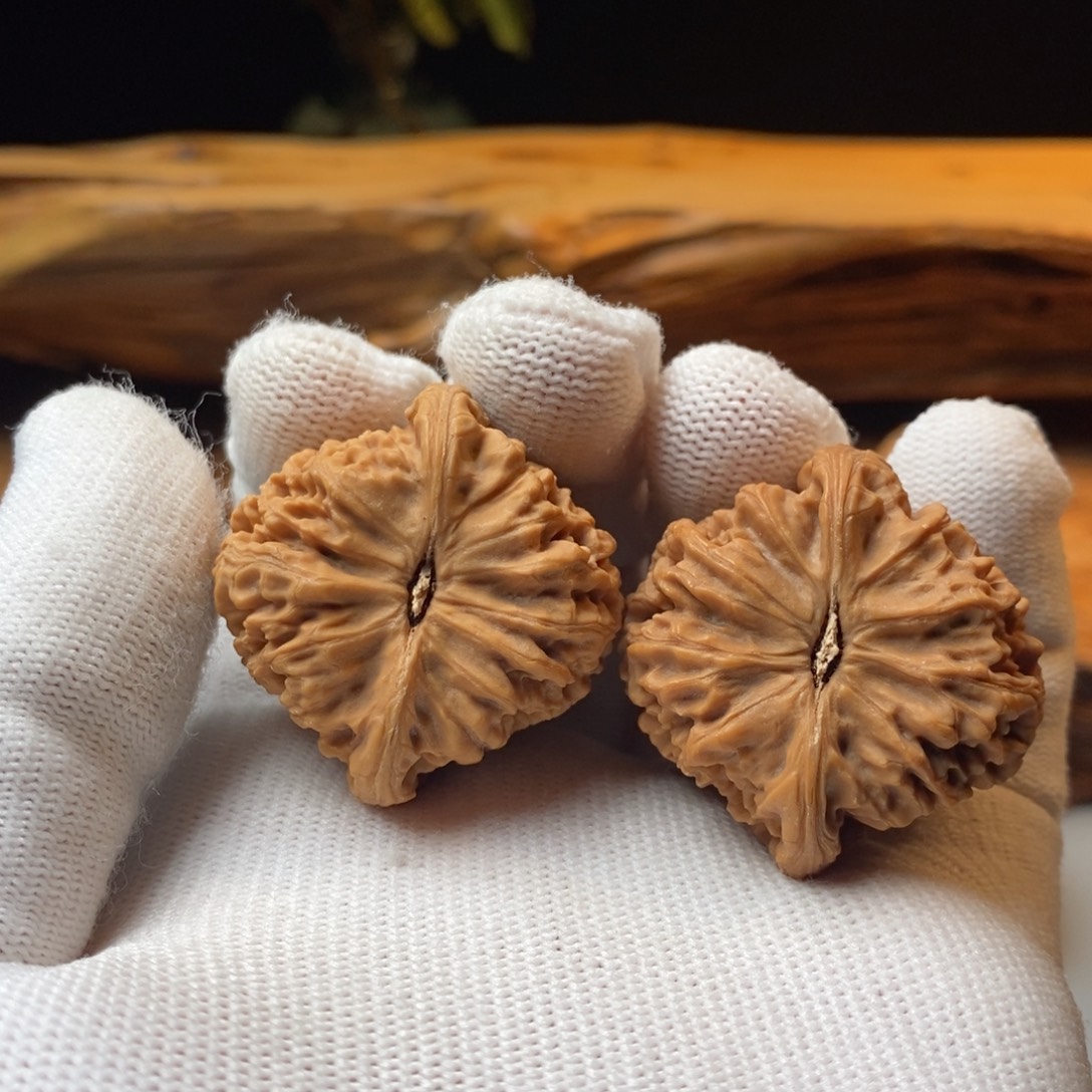 姜***九把件文玩核桃南将石