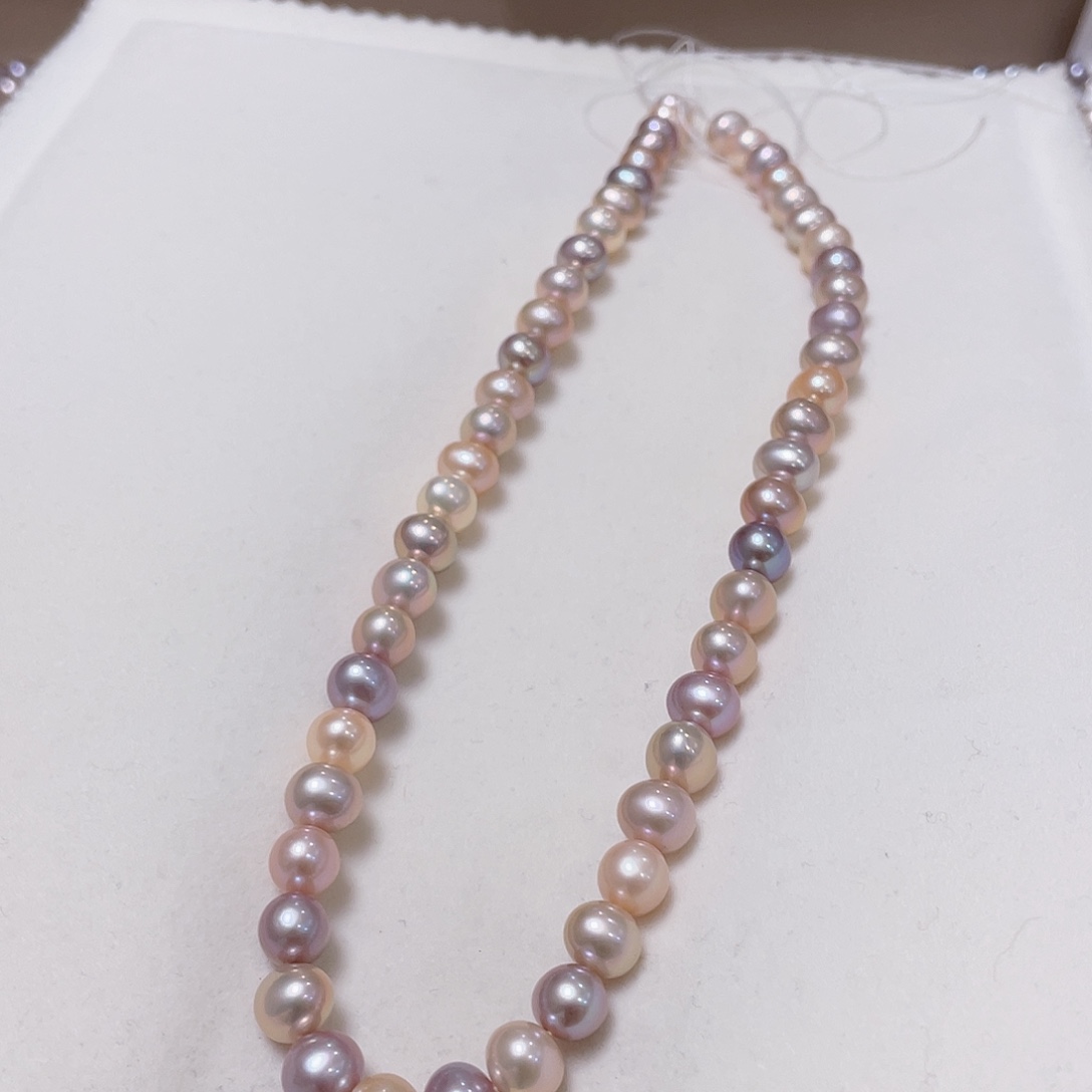 淡水珍珠颈饰银S925镶嵌