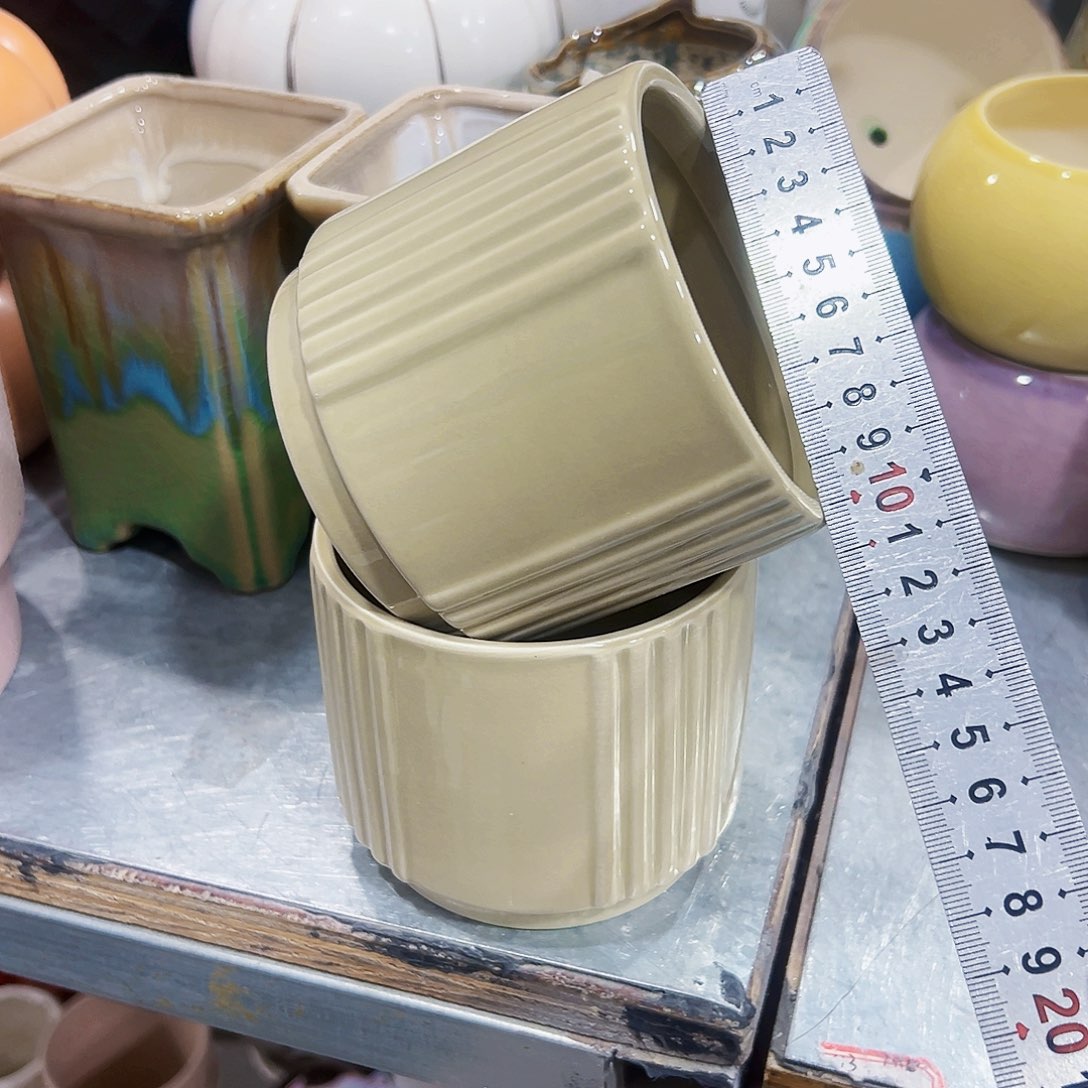 有孔，外贸尾单陶瓷花盆凑单10米包邮