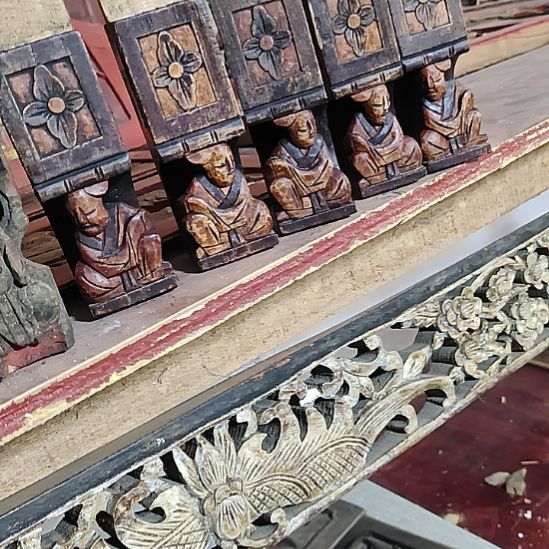 亮***子香榧木手工人物木雕花板