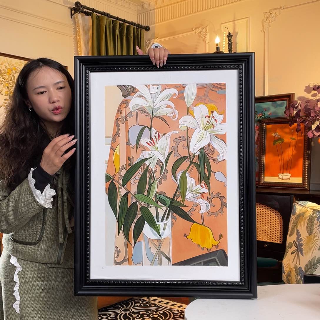 竖款竖款新品花卉