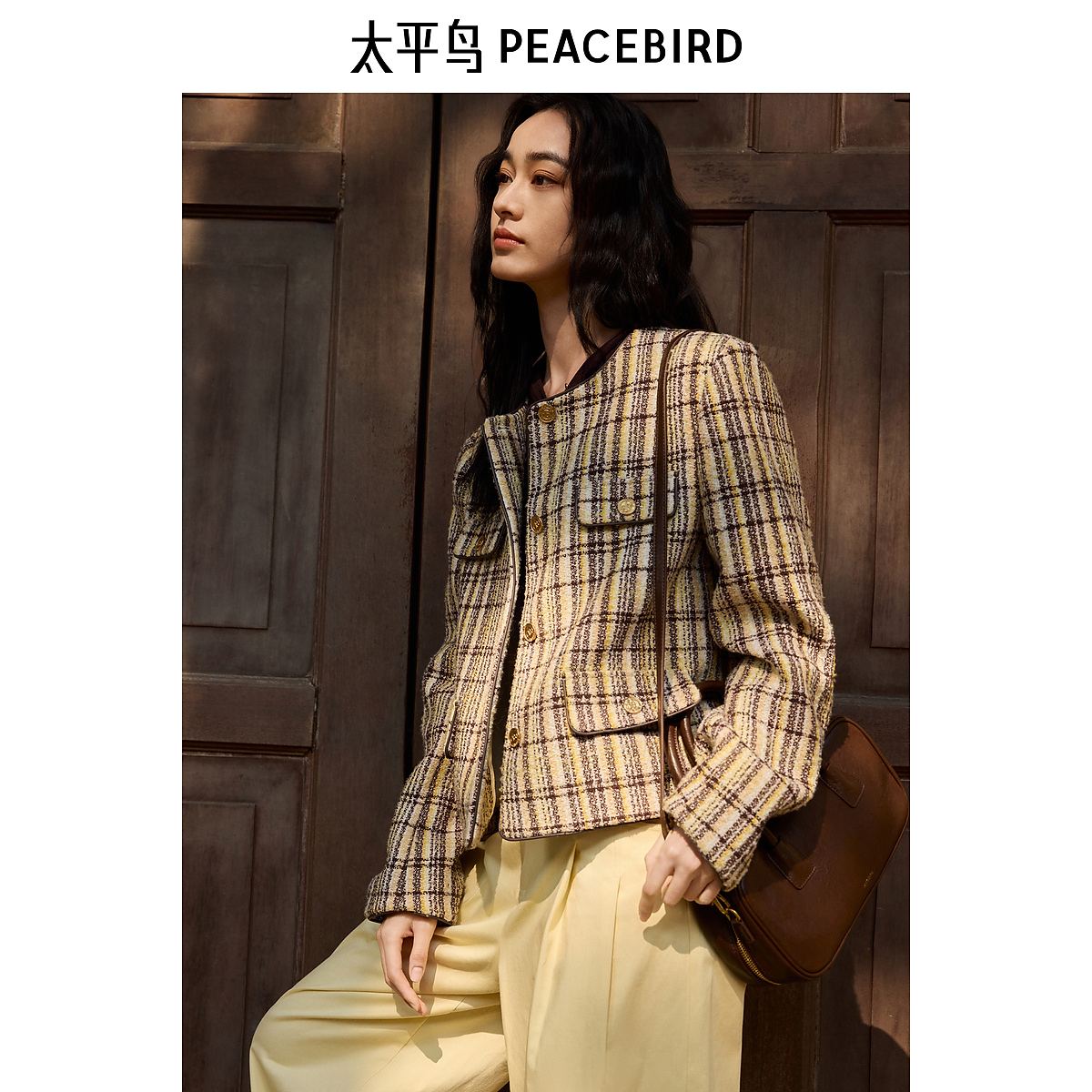 【陈嘉尔专属】太平鸟女装爆款春季新款小香风外套A1BBF1102