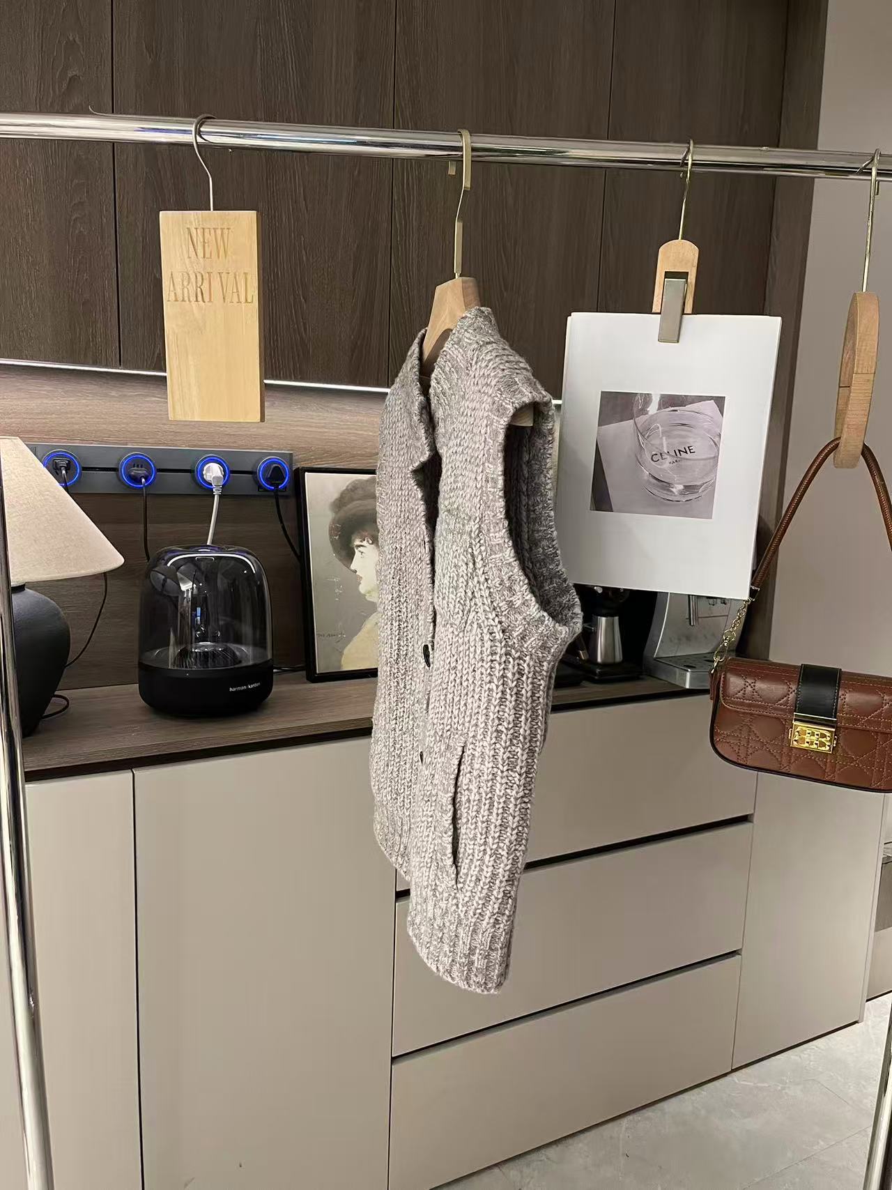 中长款设计款休闲连帽黑色经典老钱风极简百搭设计师秋冬