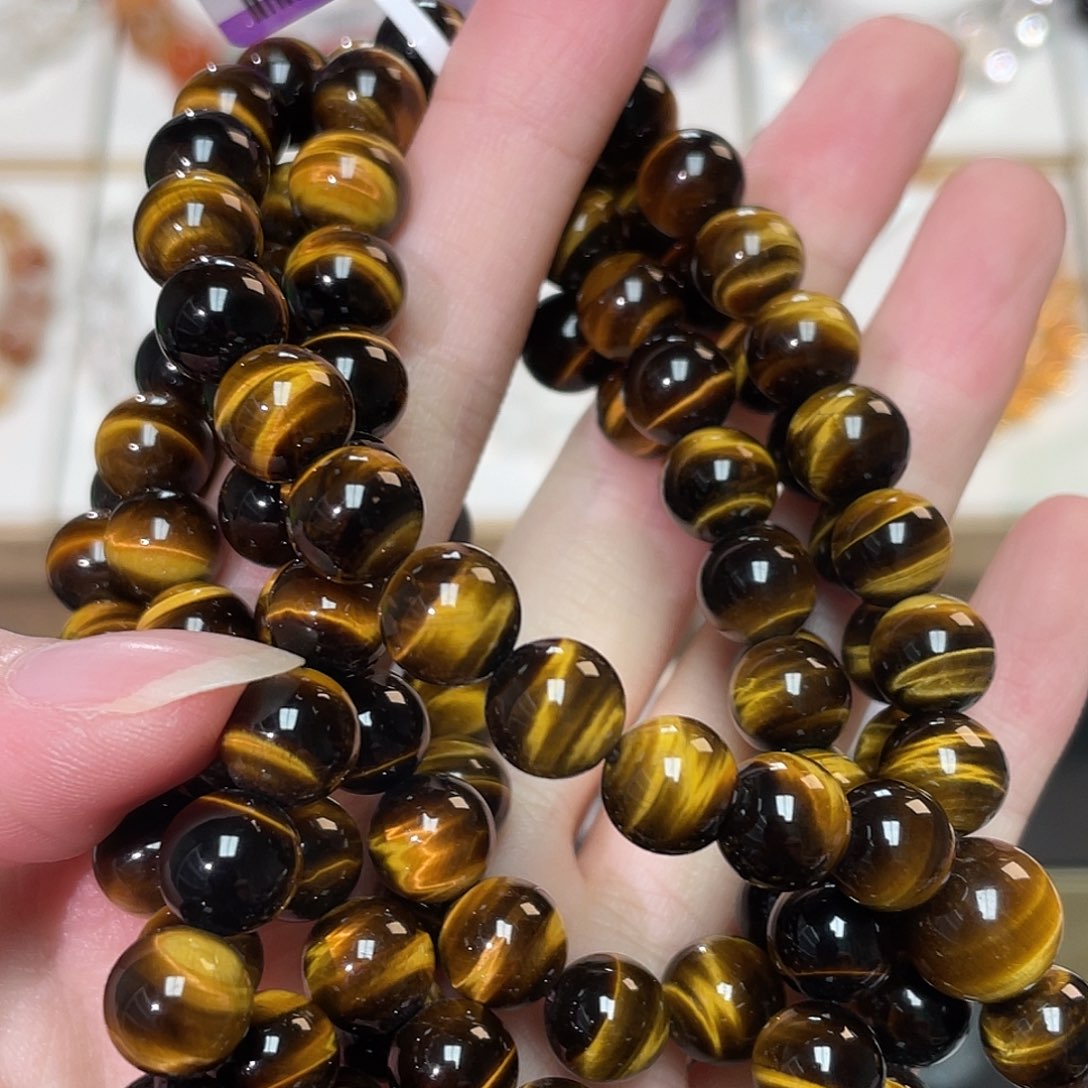 木变石未镶嵌手链黄虎眼8mm108颗佛珠hh536 140号
