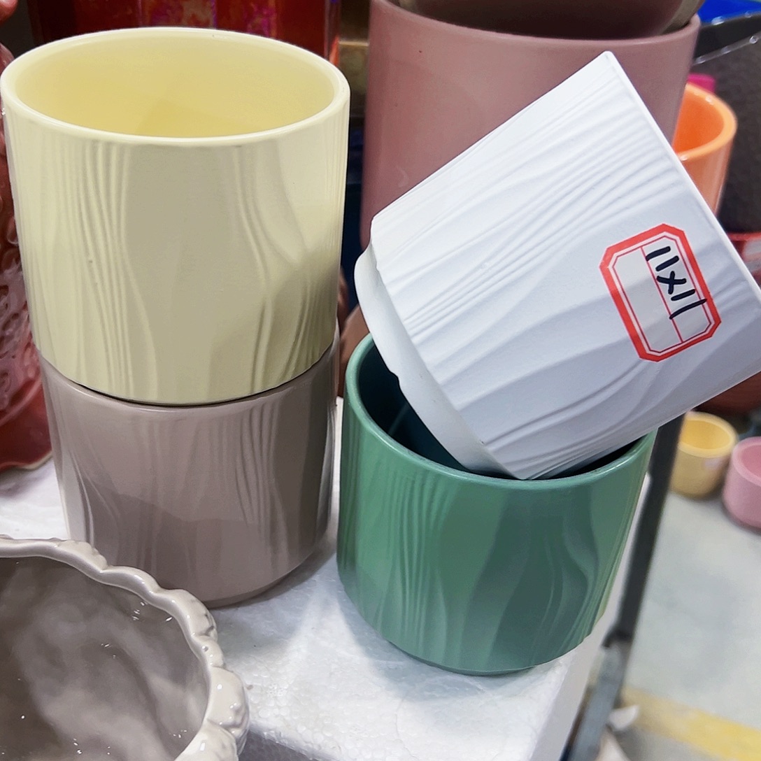 有孔外贸尾单陶瓷花盆凑单10米包邮