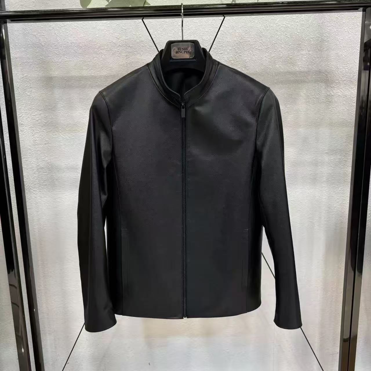 立领皮衣简约商务城市机能风