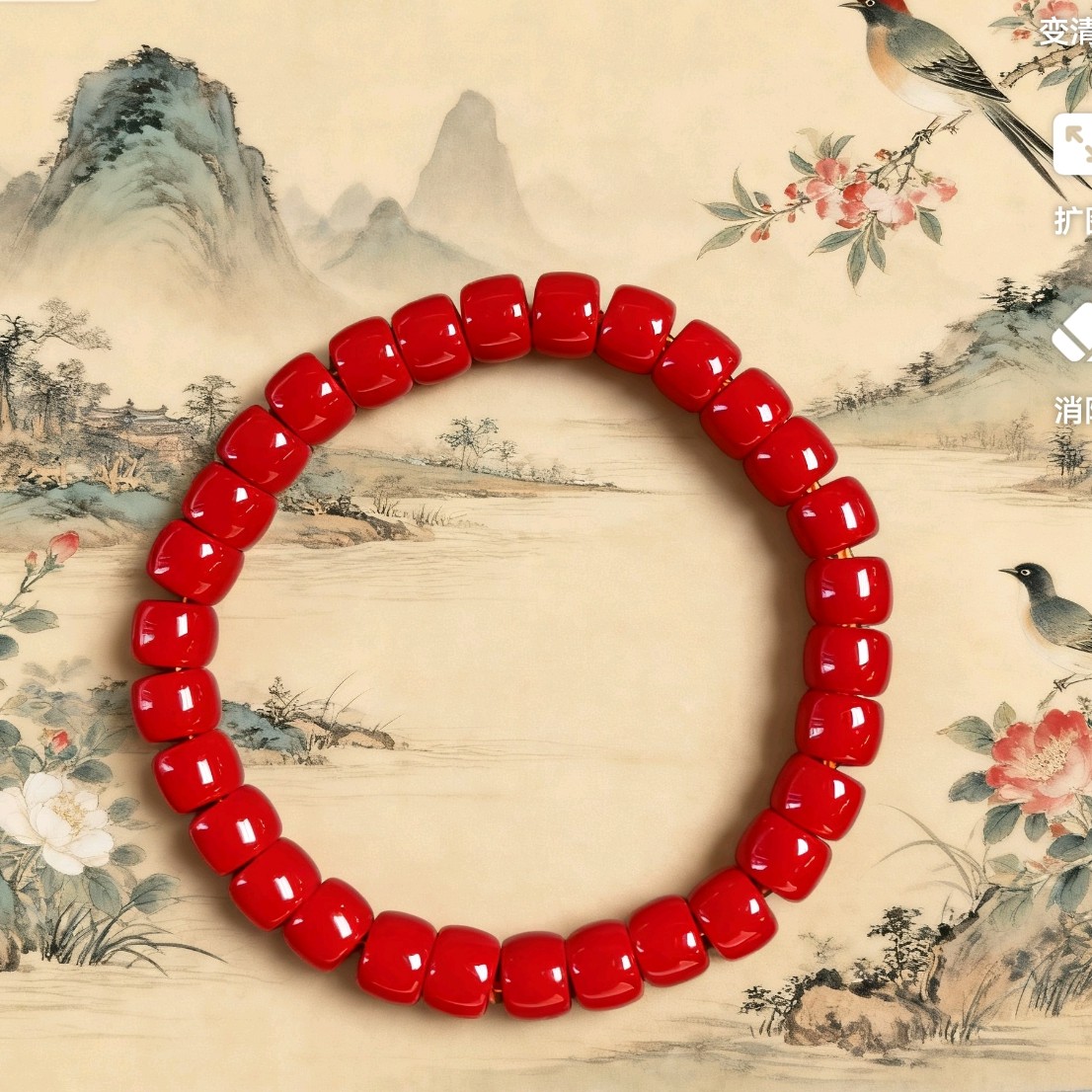 014号红色直切8mm精品手串拍一发二