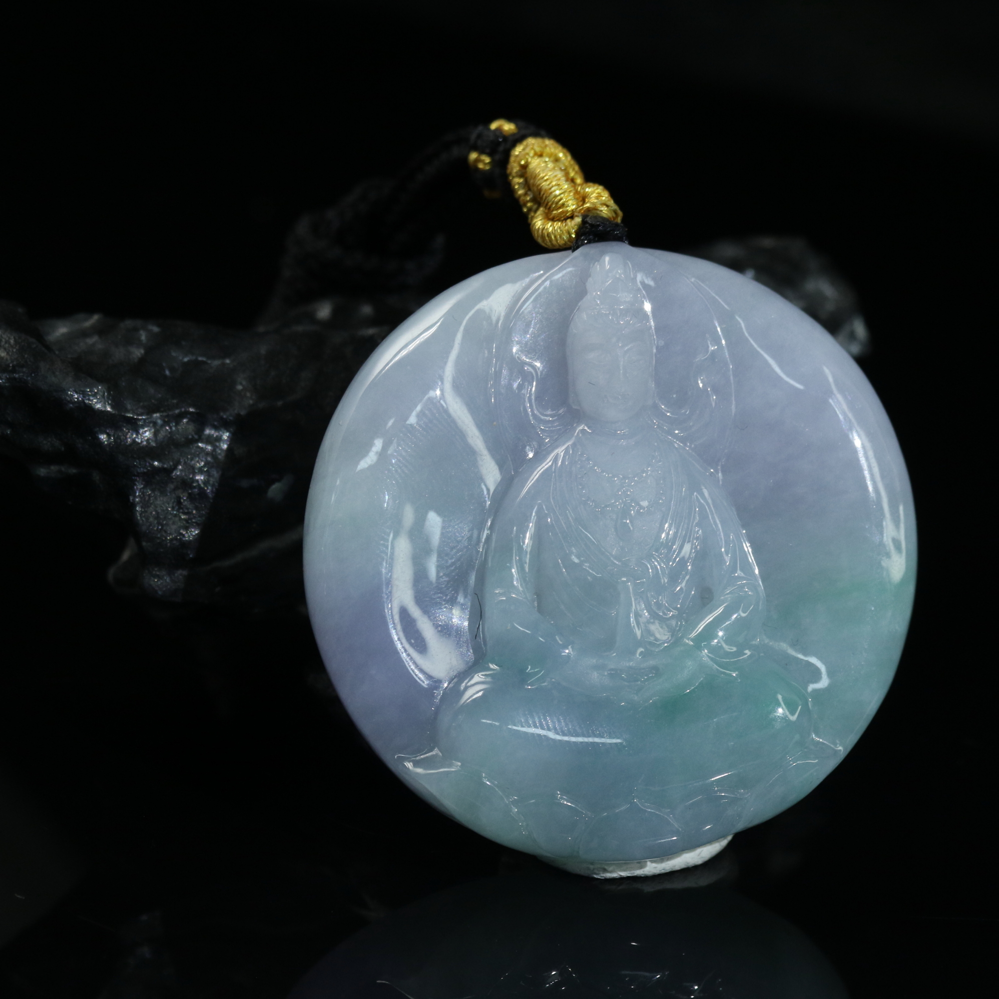 35天然缅甸翡翠A货素衣观音/500924/上海嘉禾拍卖