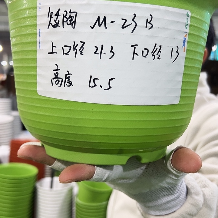 正品矮陶口21高15白色8个无托