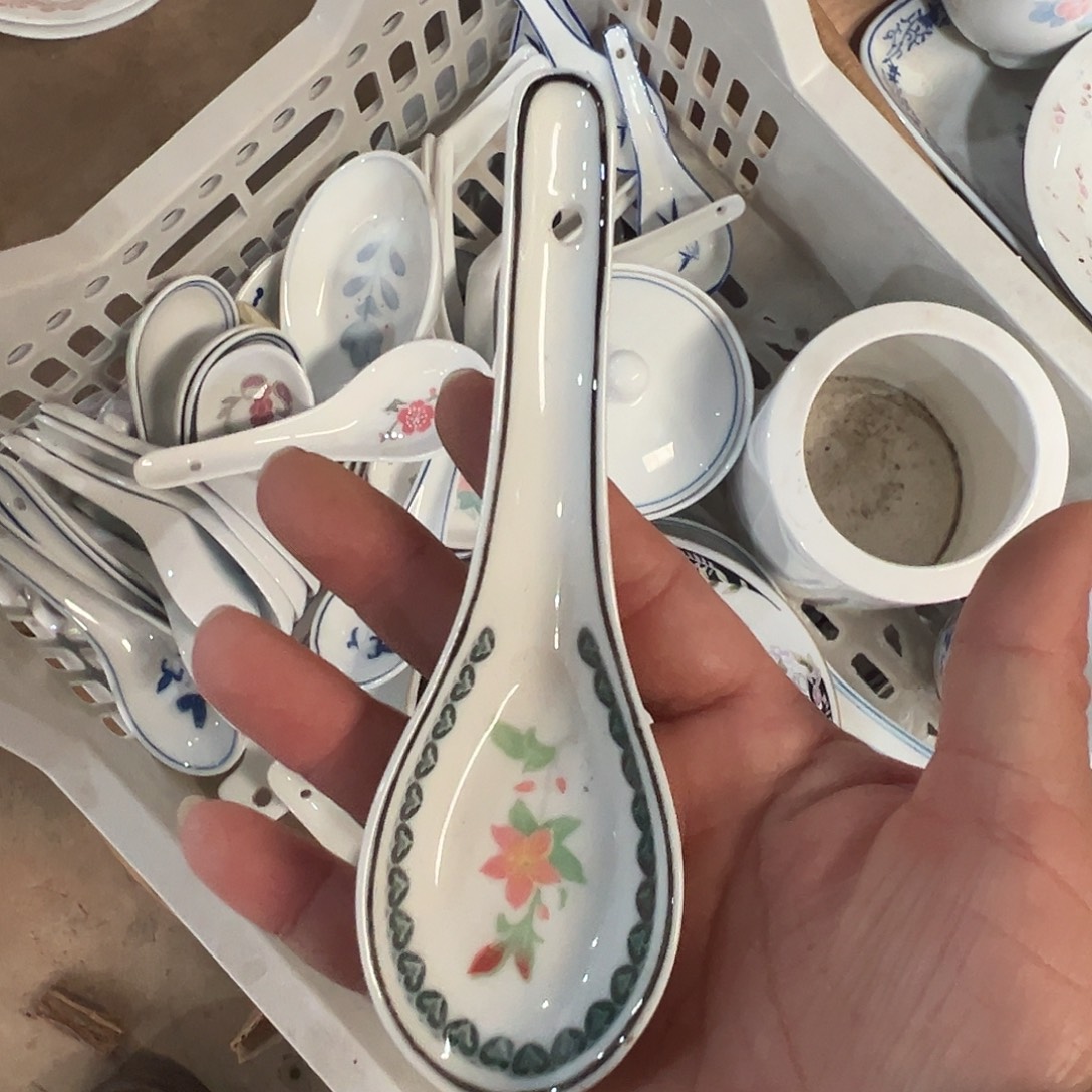 花***贵醴陵瓷直播供货基地勺子