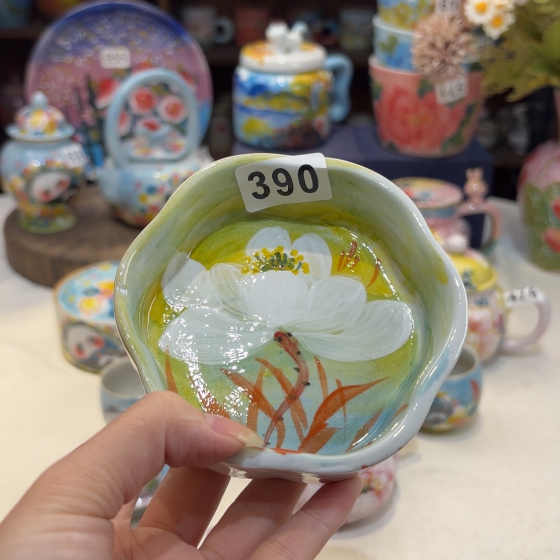 景德镇手绘高温釉下彩陶瓷茶具