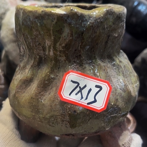 红陶粗陶花盆手工