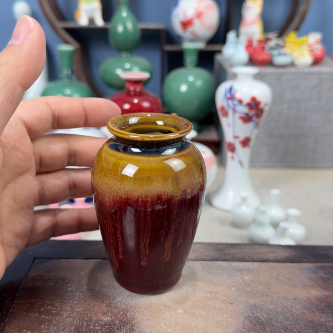 陶瓷手工小花器摆件