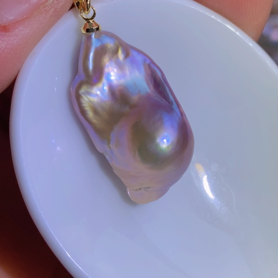 银S925镶嵌天然淡水珍珠淡水珍珠