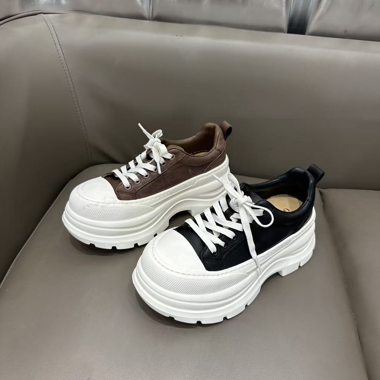 【达人专享】57057马皮"矮子乐"女鞋（跟高7cm）（3-7天发/接受劝退）