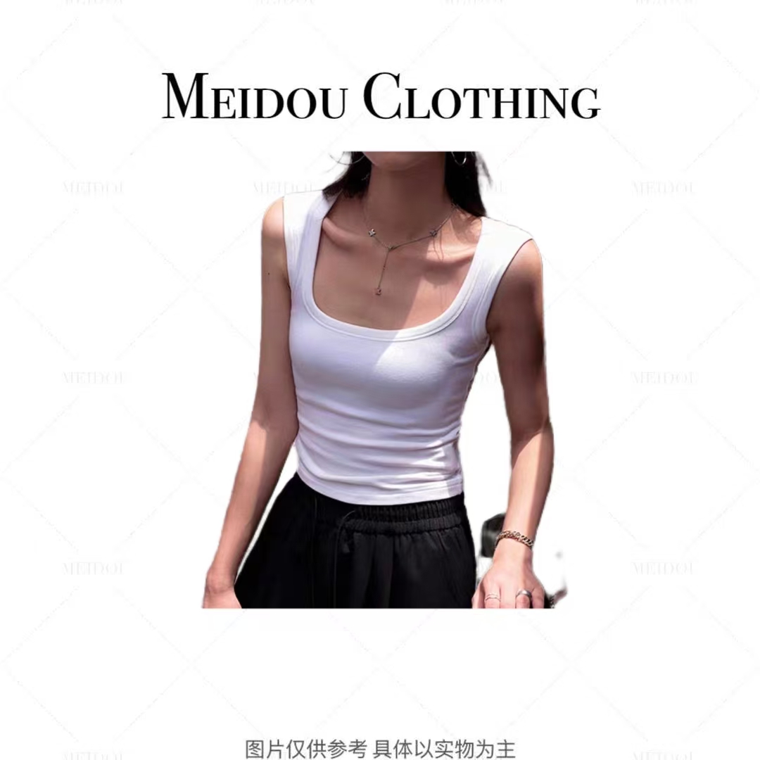 MEIDOU-【无袖背心】宽肩遮副乳夏季外穿上衣修身显瘦打底衣