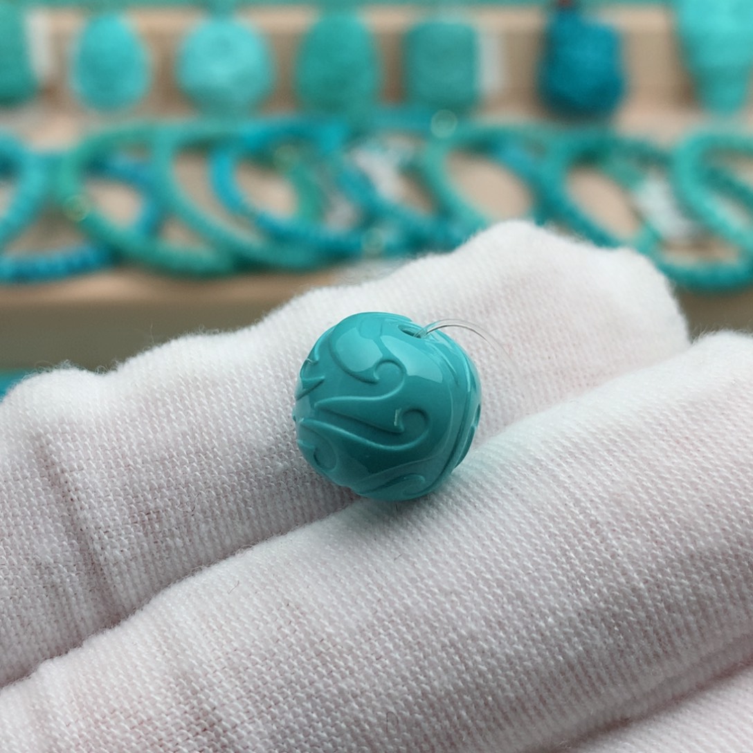 绿松石未镶嵌珠宝奇石12mm