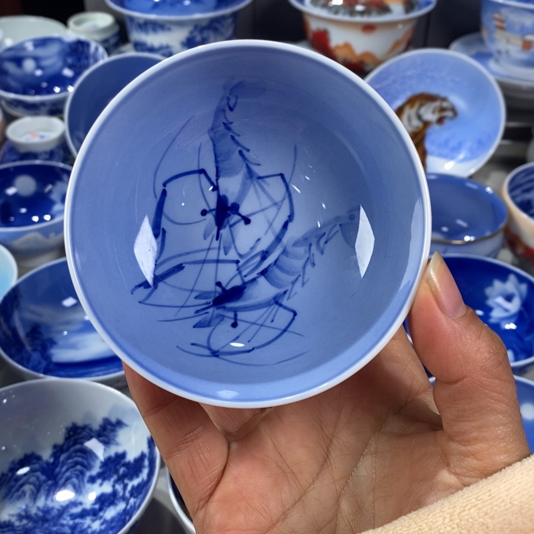 青花虾主人杯杯杯