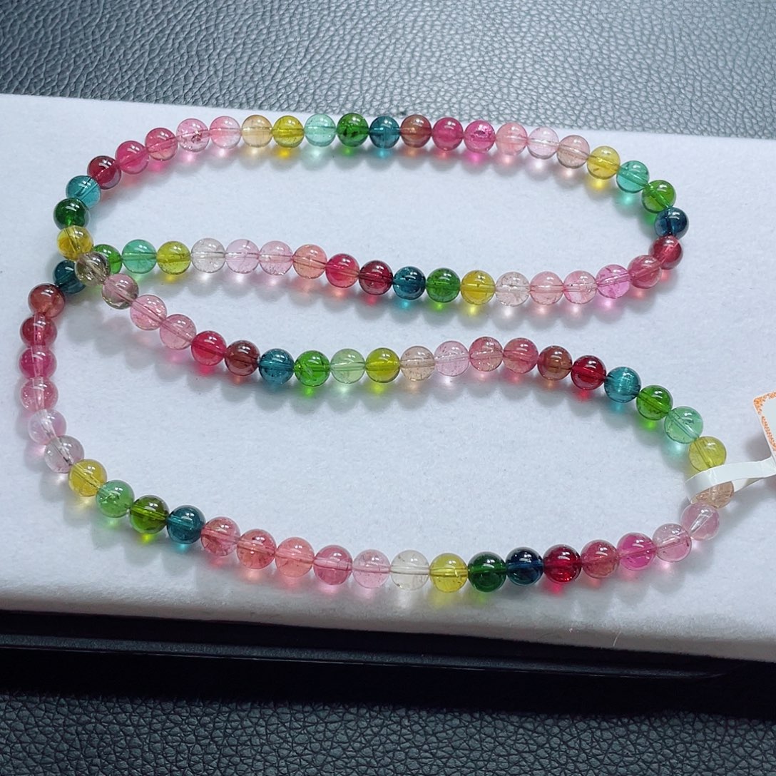 手链碧玺未镶嵌6.7mm左右