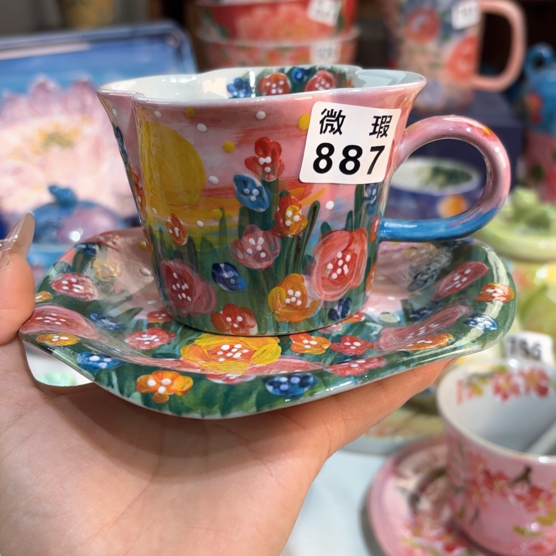 飏***意景德镇手绘高温釉下彩陶瓷茶具