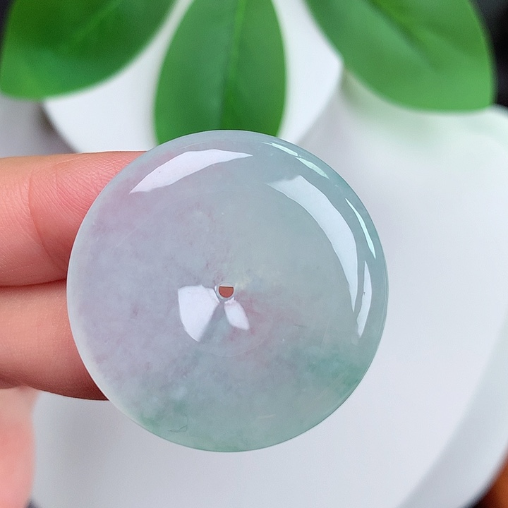 颈饰未镶嵌翡翠平安扣 32.3x5.3mm