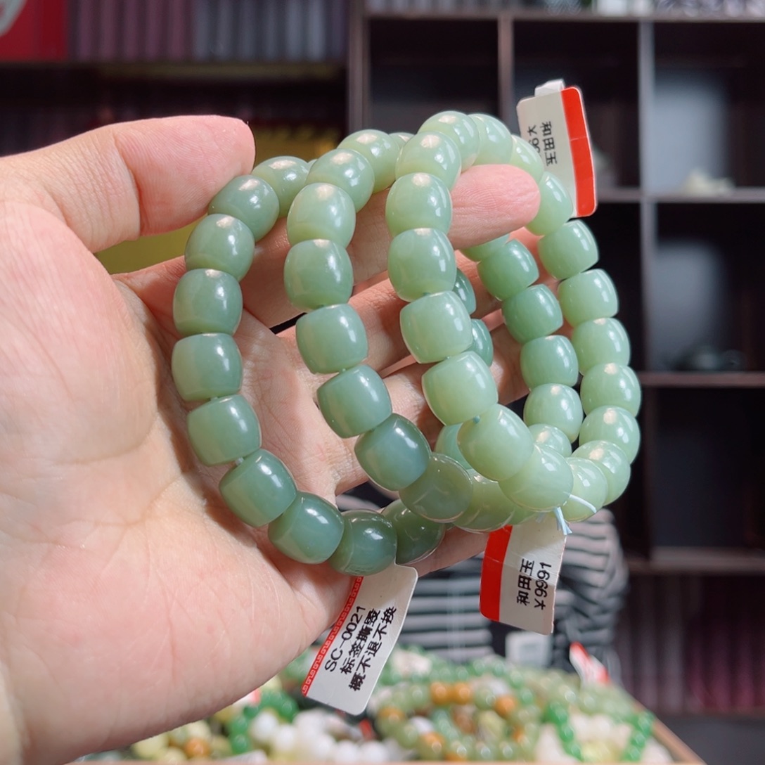 和田玉手链未镶嵌手串新疆14年且末料多样性拍一发一12