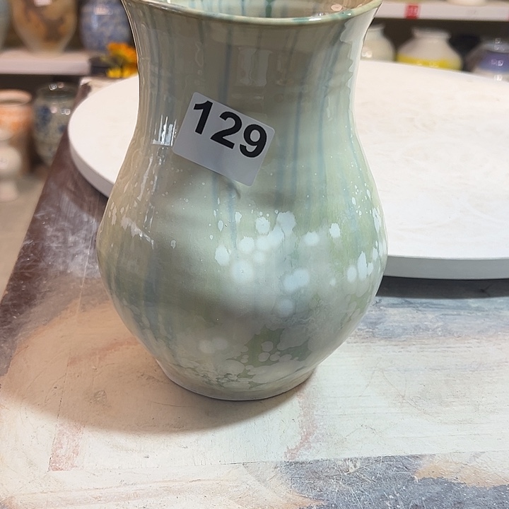 白泥花瓶口10，高20，129，摆件