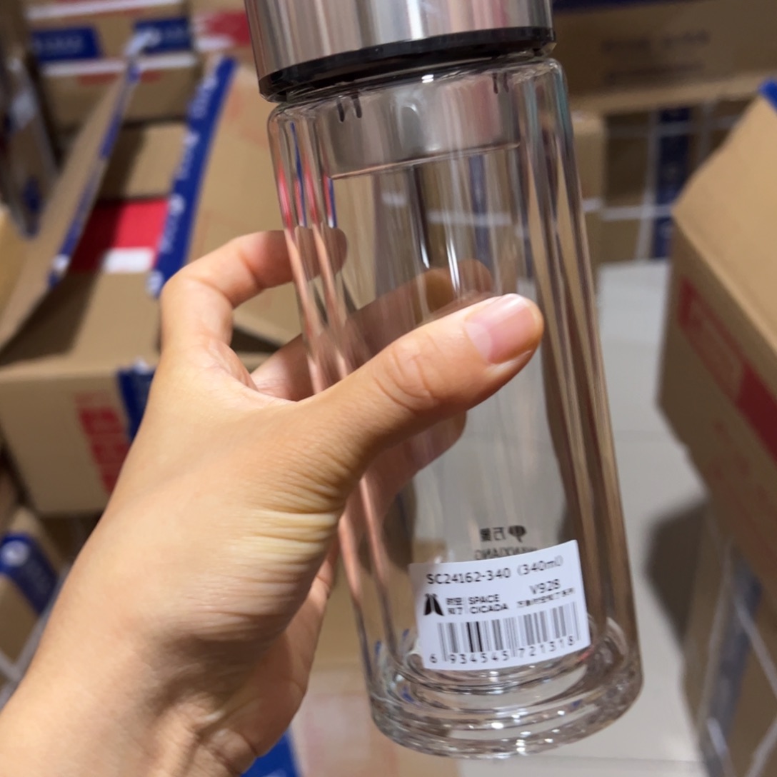 万象时空知了v928玻璃杯340玻璃杯➕杯套