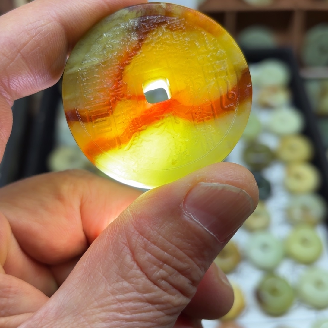 岫玉岫玉山鬼未镶嵌