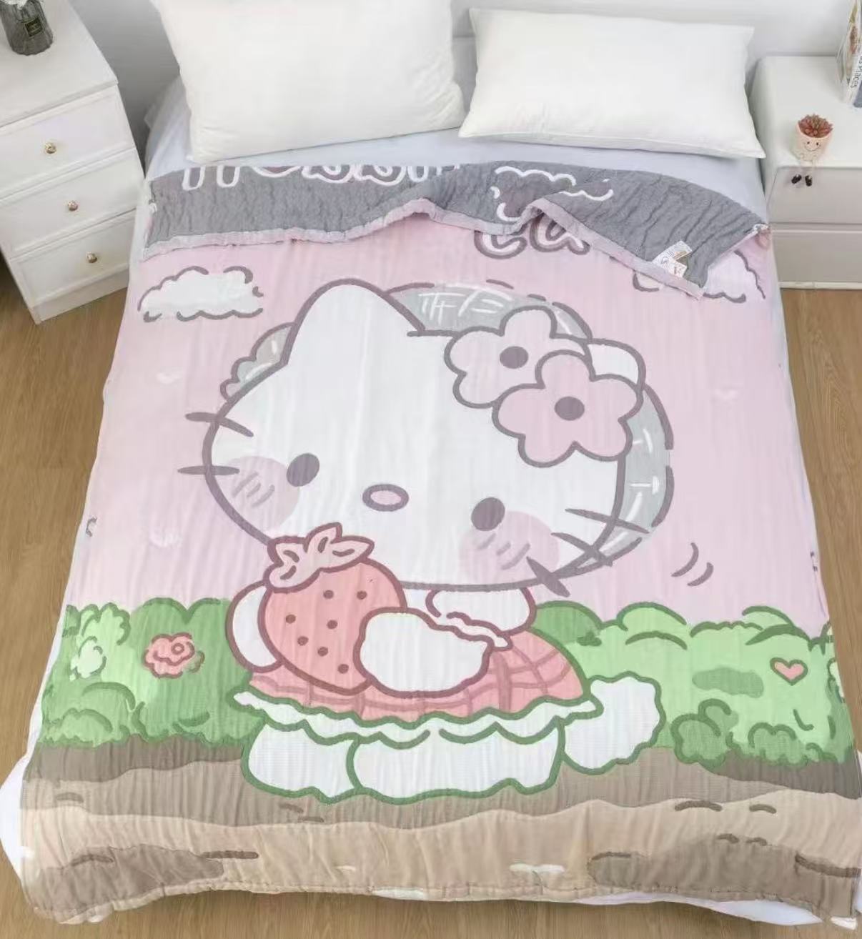 【哈皮猫】150*200cm纱布面包被