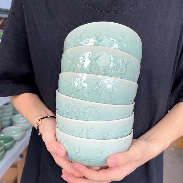 龙泉云间青瓷小米茶器