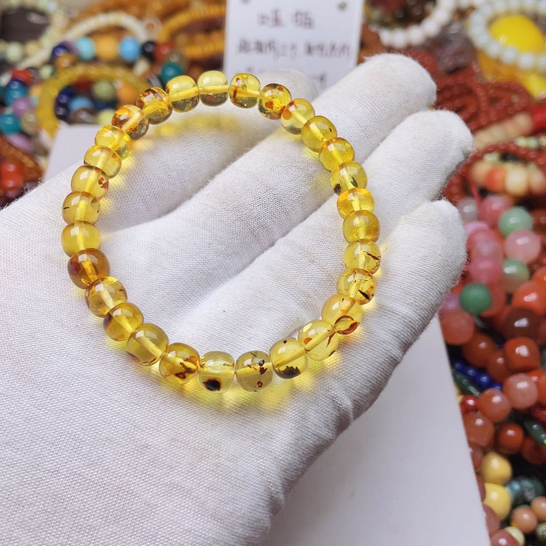 琥珀手链未镶嵌土*鼠48659