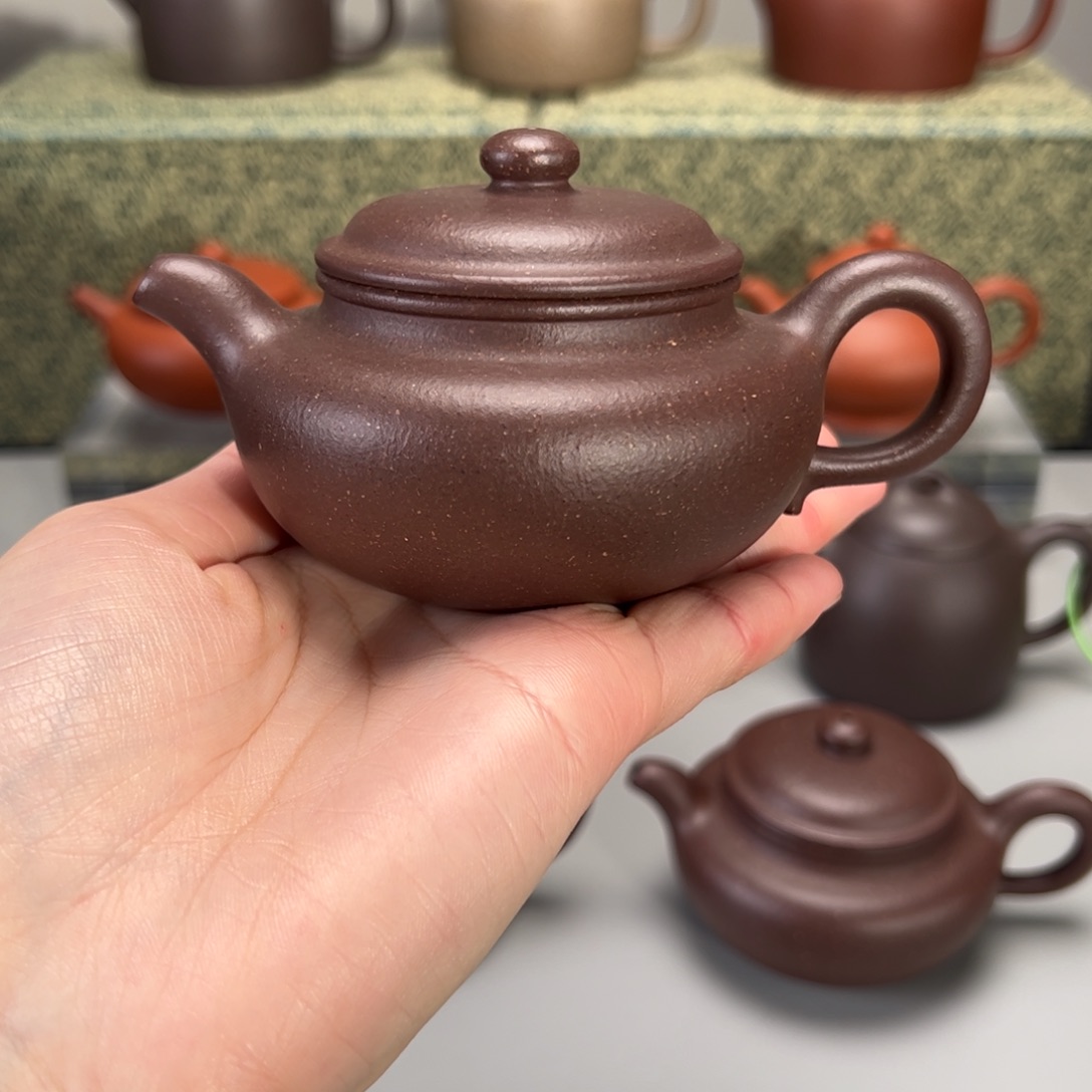 紫砂茶壶千禧紫泥仿古140cc