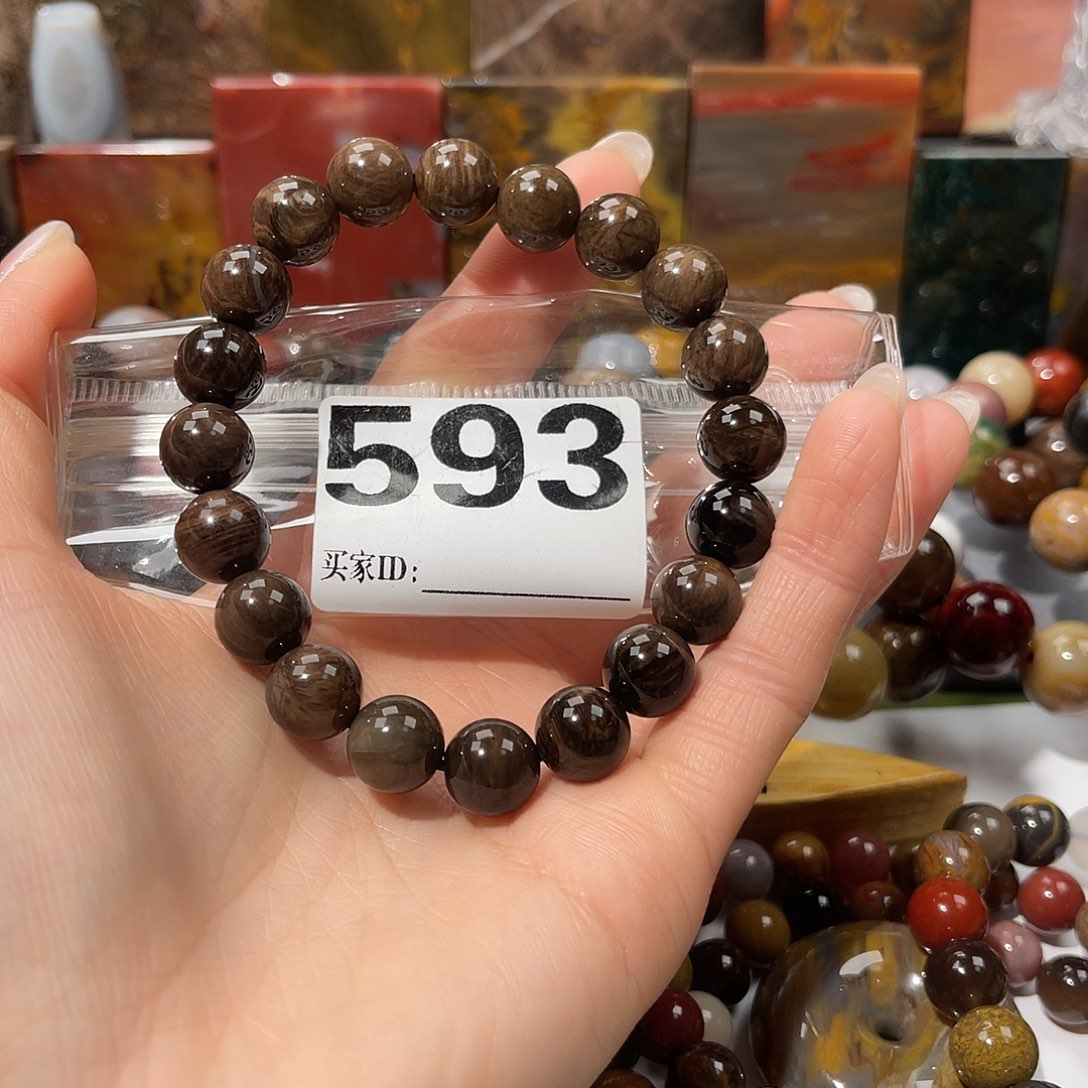 硅化玉未镶嵌天然北票硅化玉手串10.3